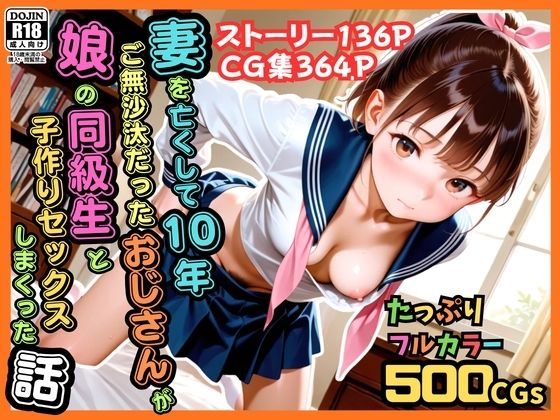 【500枚】妻を亡くして10年ご無沙汰だったおじさんが娘の同級生と子作りセックスしまくった話【女子校生】  エロ画像774729